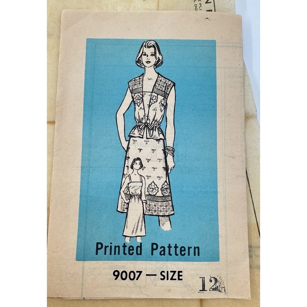 VTG Marian Martin 9007 Sundress & Jacket Sewing Pattern SZ 12 Mail Order 60s HTF